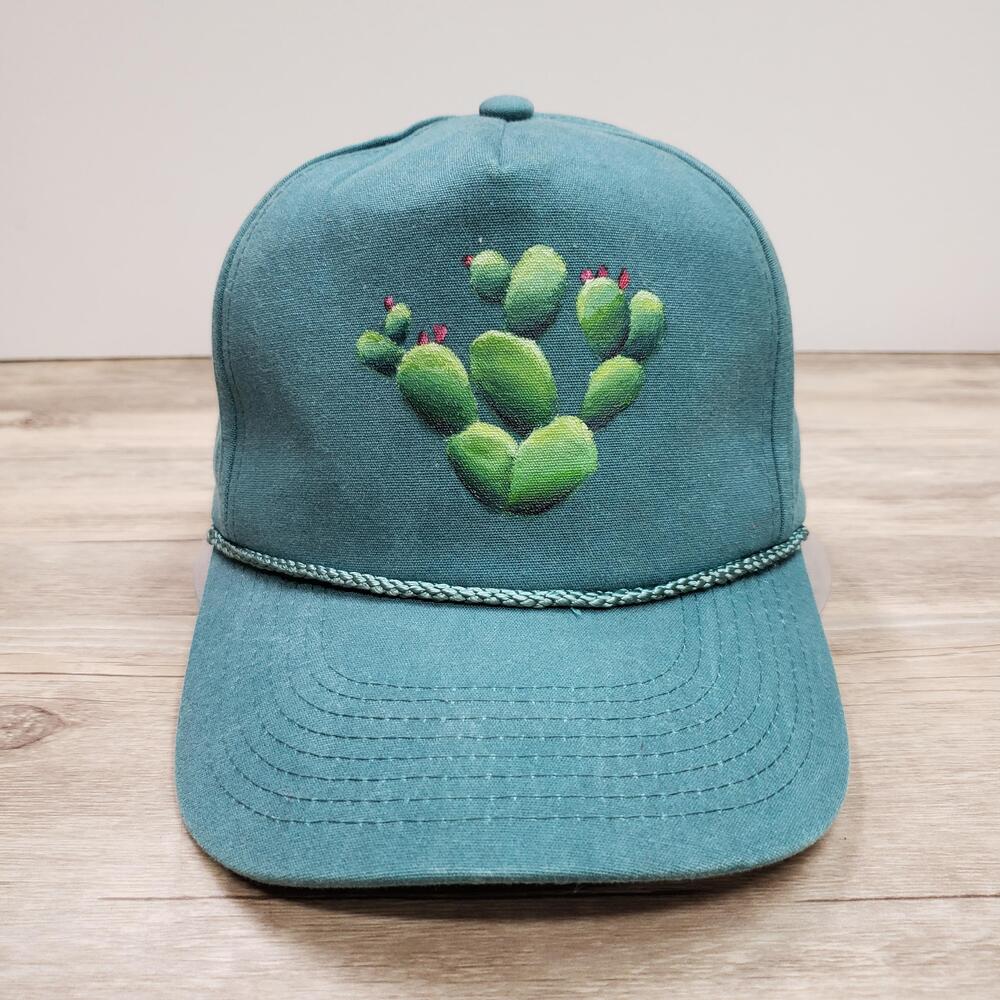 Frankie Jean Cactus Hat Cap Snap Back Mens One Size Green Rope TX Western